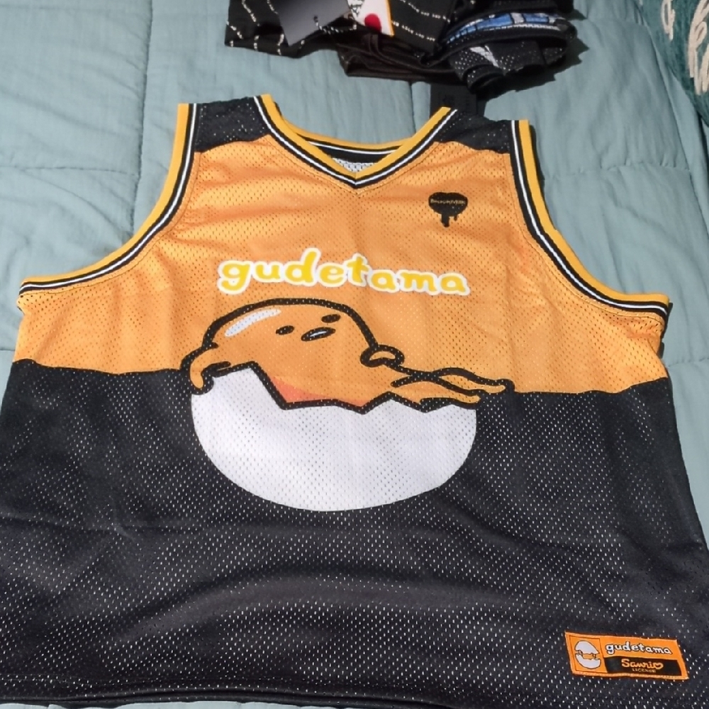 Blackmilk Clothing Sanrio Gudetama Basketball Jersey